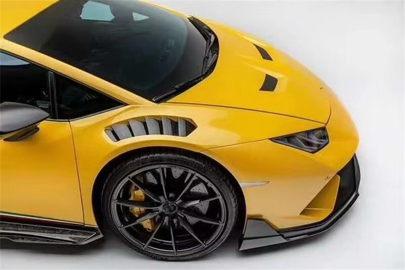 Matte Dry Carbon Fiber Front Fender, Suitable for 14-19 Huracan LP610-4 and LP580-2 Two Door Coupe Style Ventilated Fenders